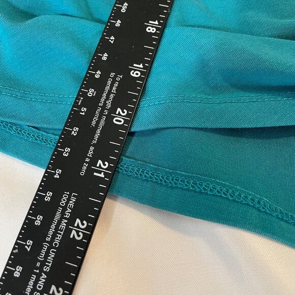 Time And Tru Womens Knot Front Tank Top S Teal Polyester Blend Sleeveless - Picture 8 of 8